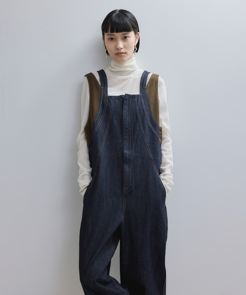 ADAM ET ROPE' FEMME アダムロペ サロペット 36 ADAM ET ROPE' サロペット オーバーオール バイカラーサロペット