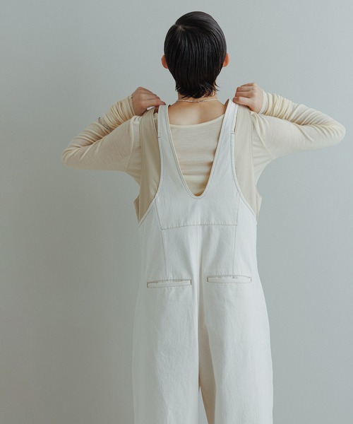 ADAM ET ROPE' サロペット オーバーオール バイカラーサロペット