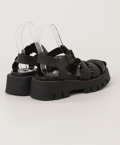 「RUCOLINE」 フラットサンダル 38 ブラック レディース_画像2