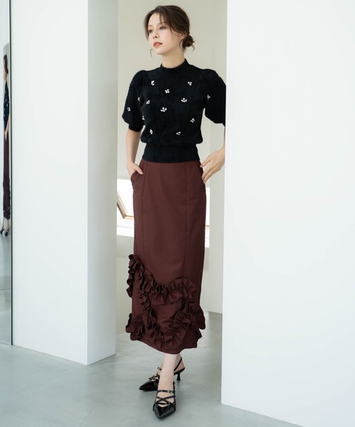 【お値下げ中 未使用】Noela ノエラ フリルスカート ベルト付き Noela スカート ティアードフリルスカート : ZOZOTOWN Yahoo!店