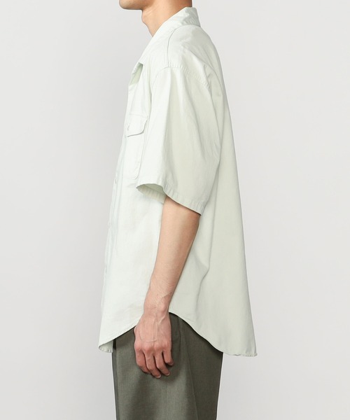 「orSlow」 半袖シャツ 2 ライトグリーン メンズ_画像6