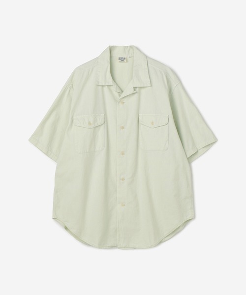 「orSlow」 半袖シャツ 2 ライトグリーン メンズ_画像8