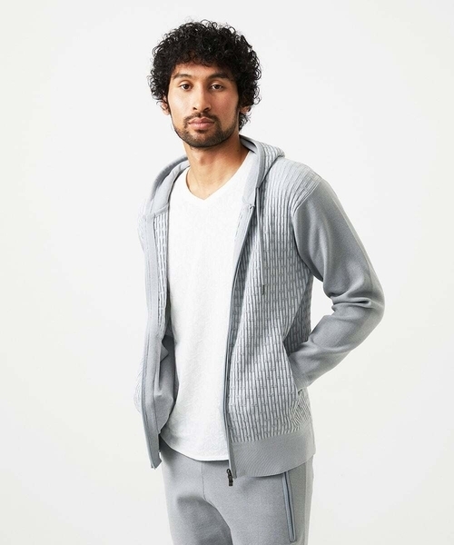 ミッシェルクランオム（MICHEL  HOMME）/【セットアップ】ニットジップアップパーカー MICHEL KLEIN HOMME（ミッシェルクラン オム） パーカー