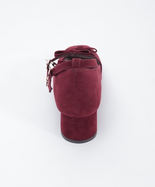 axes femme POETIQUE パンプス スクエアトゥ連リボンパンプス