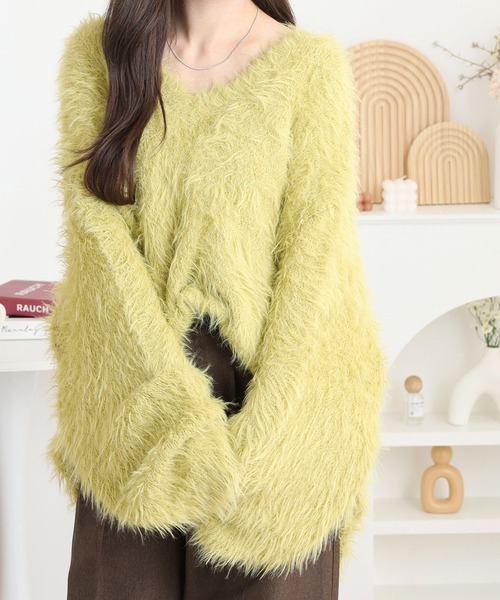 FUNALIVE（ファンアライブ） ニット セーター フェザーヤーンシャギー