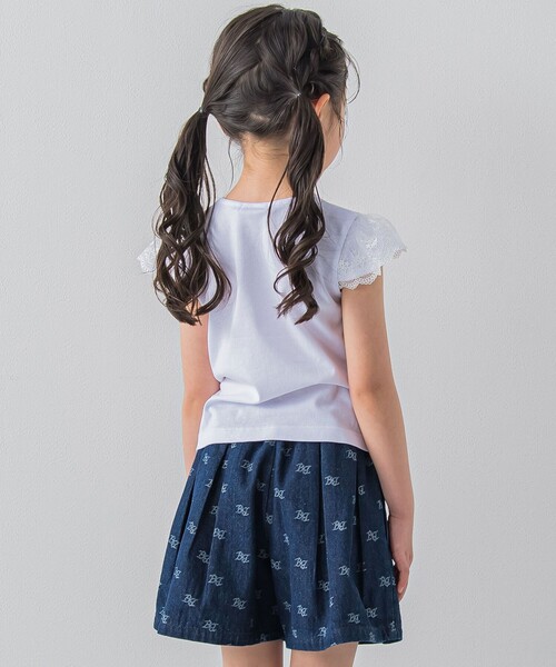 「BeBe」 「KIDS」半袖カットソー 110 ホワイト キッズ_画像4