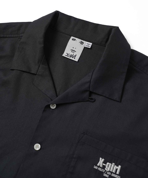 「X-girl」 半袖シャツ M オリーブ レディース_画像5