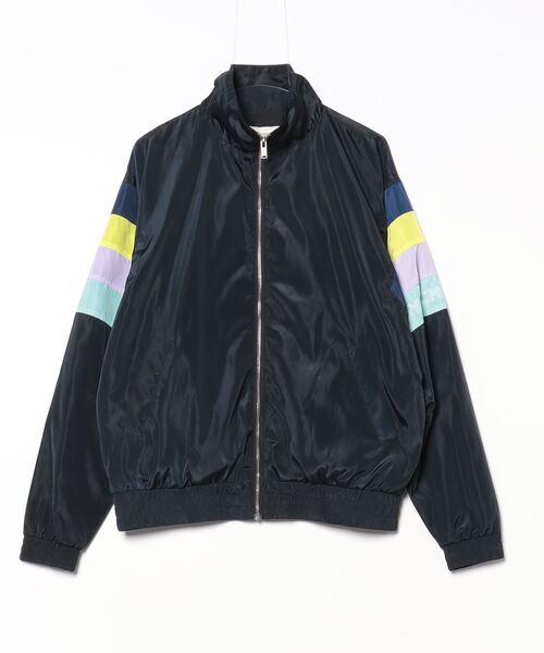 ネイビー ジップアップジャケット ANCELLM - C/VELVET ZIPUP JACKET/NAVY | NapsNote