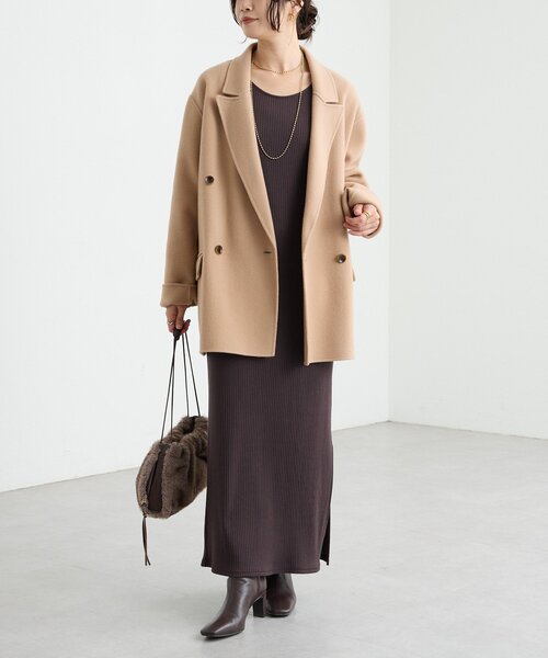 【RIVE DROITE リヴドロア】リバーテーラードジャコット　コート RIVE DROITE（リヴドロワ）の「【軽い着心地】リバーテーラード