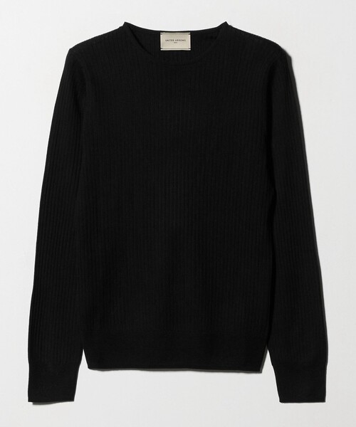 新品タグ付　ユナイテッドアローズ　リブ クルーネック ニット UNITED ARROWS（ユナイテッドアローズ） ニット セーター リブ クルー