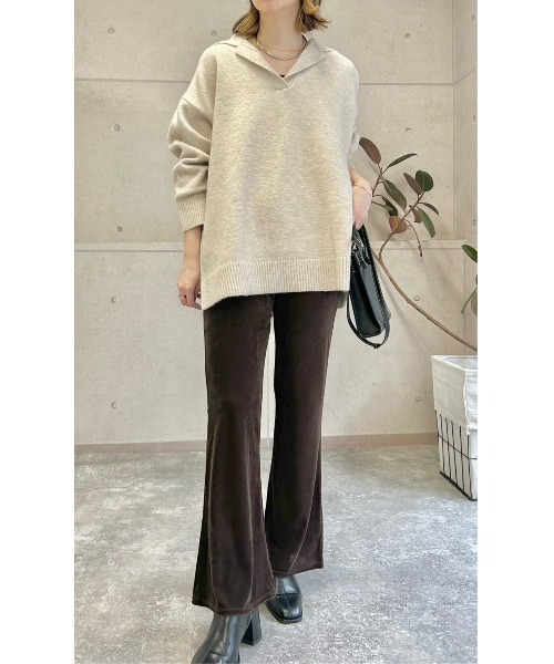 amini パンツ 「2025 AW」SETUP ベロアパンツ レディース : ZOZOTOWN