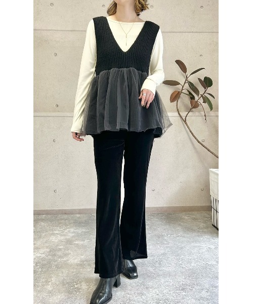 amini パンツ 「2025 AW」SETUP ベロアパンツ レディース : ZOZOTOWN