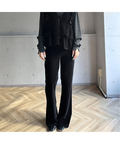 amini パンツ 「2025 AW」SETUP ベロアパンツ レディース : ZOZOTOWN