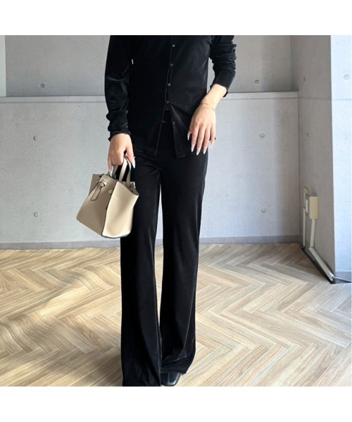 amini パンツ 「2025 AW」SETUP ベロアパンツ レディース : ZOZOTOWN