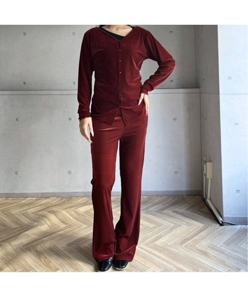 amini パンツ 「2025 AW」SETUP ベロアパンツ レディース : ZOZOTOWN
