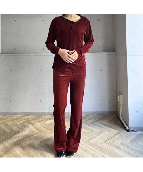 amini パンツ 「2025 AW」SETUP ベロアパンツ レディース : ZOZOTOWN