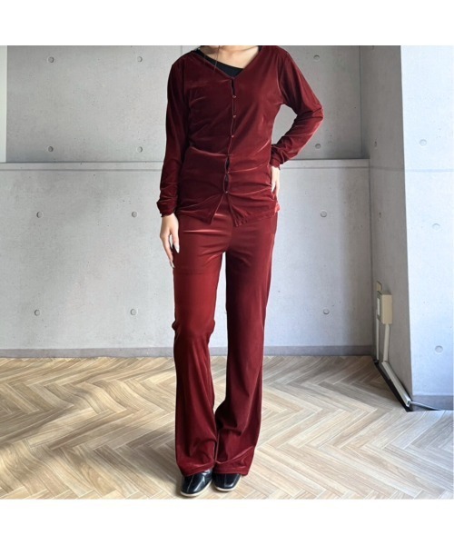 amini パンツ SETUP ベロアパンツ レディース : ZOZOTOWN Yahoo!店