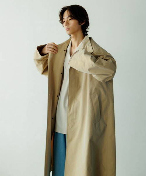 ADAM ET ROPE'（アダムエロペ） ステンカラーコート M サックスブルー