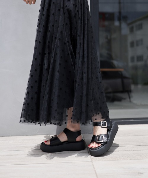 「SESTO」 フラットサンダル M ブラック レディース_画像6
