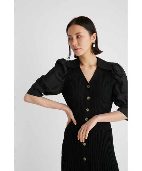 CELFORD（セルフォード） 7分袖ワンピース 36 ブラウン レディース