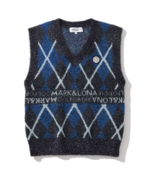 MARK & LONA」 ベスト 38 サックスブルー レディース MARK&LONA