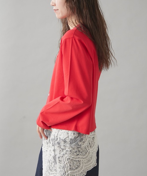 「GEVACO」 カーディガン ONE SIZE イエロー レディース_画像7