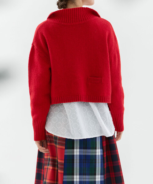 ノップドゥノッド（nop de nod）/シェットランドウールショート2wayセーター nop de nod（ノップドゥノッド） カーディガン シェットランドウール