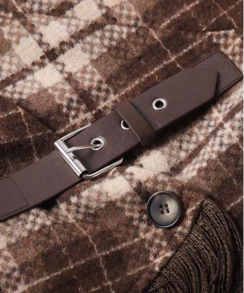 ワンピース フリンジラップ風 チェック柄ワンピース : ZOZOTOWN Yahoo