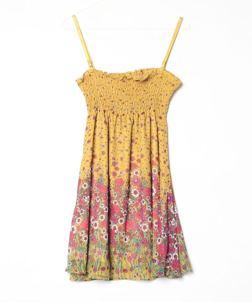 「ValenTine's High」 花柄キャミソールワンピース FREE イエロー レディース_画像2