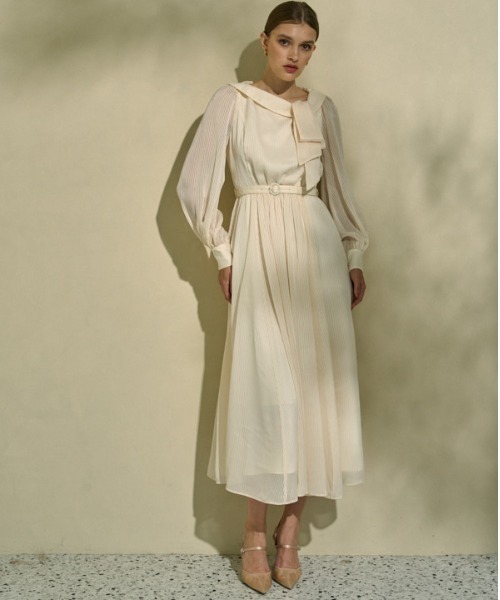 ERADIE（エラディエ） ワンピース Asymmetrical Tie Satin Dress