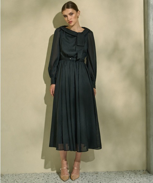 ERADIE（エラディエ） ワンピース Asymmetrical Tie Satin Dress