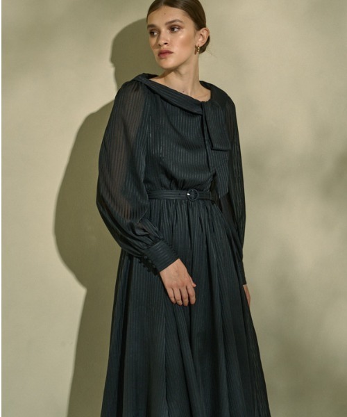 ERADIE（エラディエ） ワンピース Asymmetrical Tie Satin Dress
