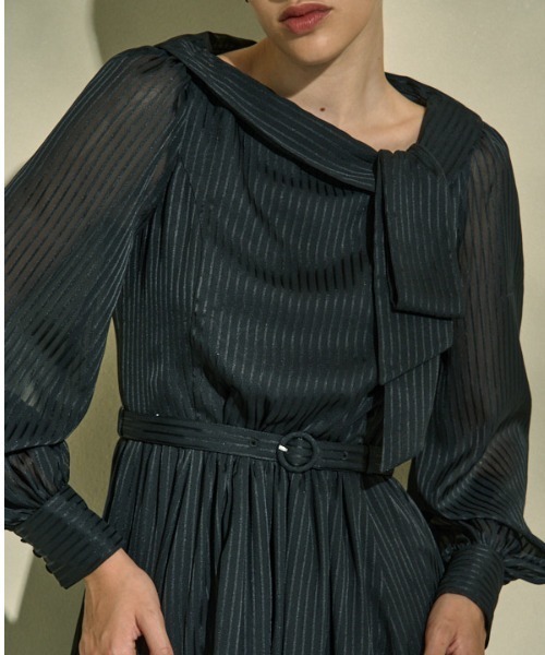 ERADIE（エラディエ） ワンピース Asymmetrical Tie Satin Dress