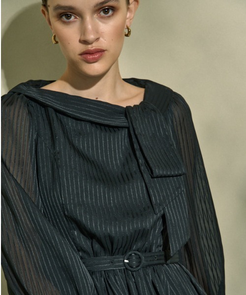 ERADIE（エラディエ） ワンピース Asymmetrical Tie Satin Dress