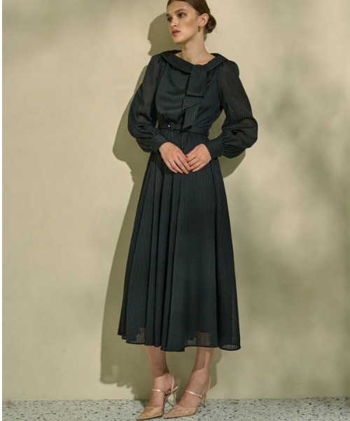 ERADIE（エラディエ） ワンピース Asymmetrical Tie Satin Dress