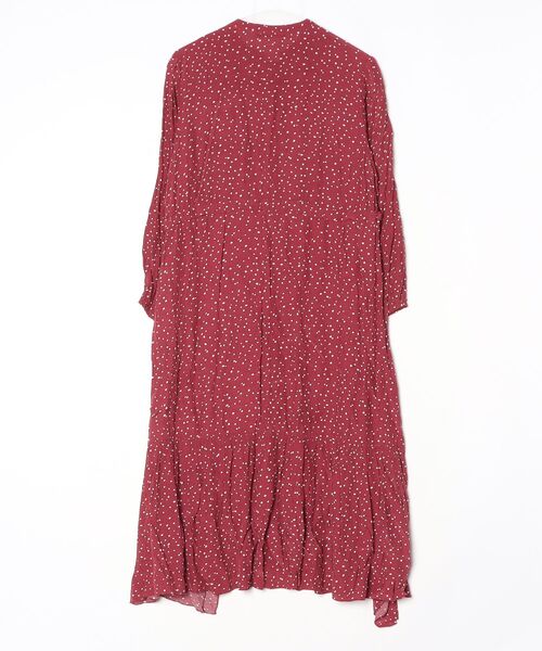 「Danny&Anne」 ドット柄長袖ワンピース FREE レッド レディース_画像2