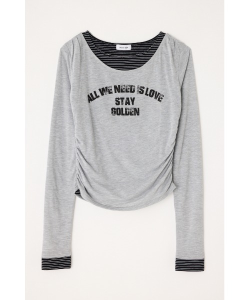 LAGUA GEM（ラグアジェム） tシャツ LAYERED BORDER ロングスリーブT