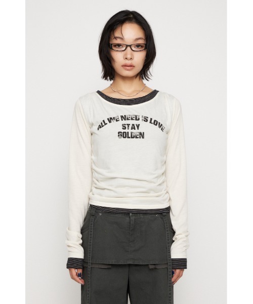 LAGUA GEM（ラグアジェム） tシャツ LAYERED BORDER ロングスリーブT