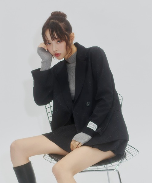Lallana ララーナ ラメココテーラードジャケット Lame coco tailored jacket/ラメココテーラードジャケット（テーラード