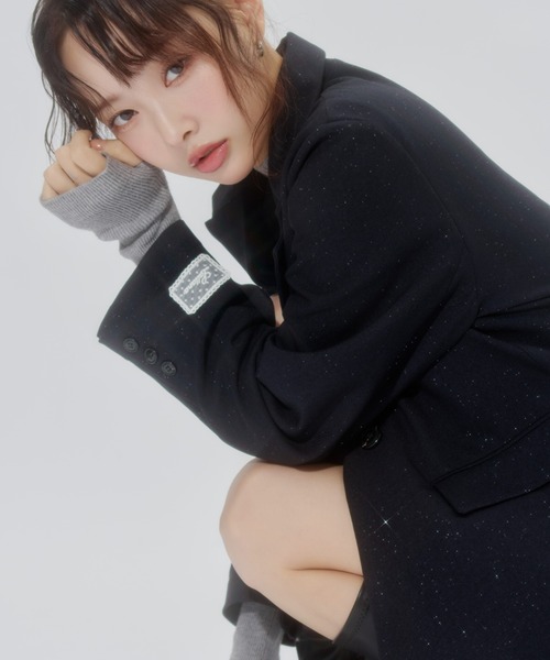 Lallana（ララーナ） ジャケット テーラードジャケット Lame coco