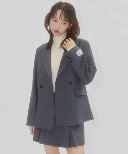 Lallana（ララーナ） ジャケット テーラードジャケット Lame coco