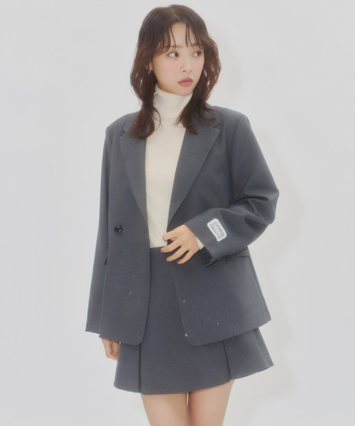 Lallana（ララーナ） ジャケット テーラードジャケット Lame coco