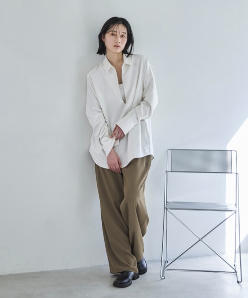 「feepur」 長袖シャツ MEDIUM ブラック レディース_画像3