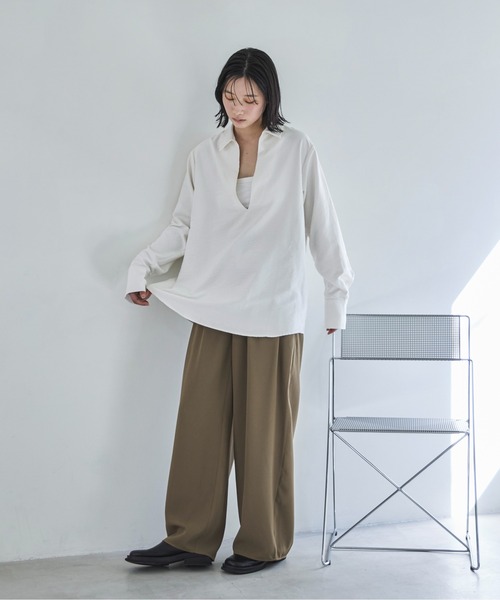 「feepur」 長袖シャツ MEDIUM ブラック レディース_画像6