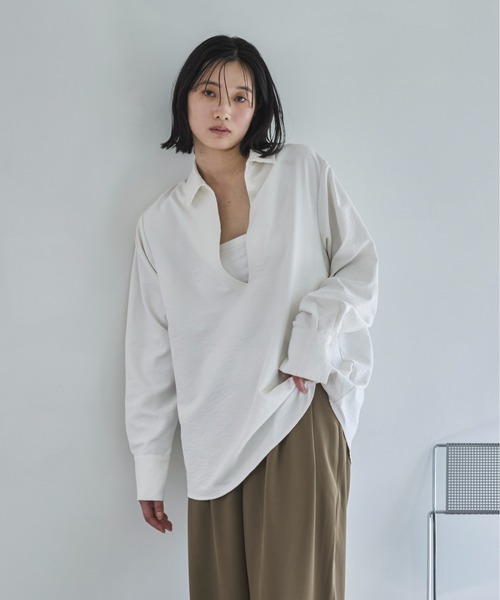 「feepur」 長袖シャツ MEDIUM ブラック レディース_画像7