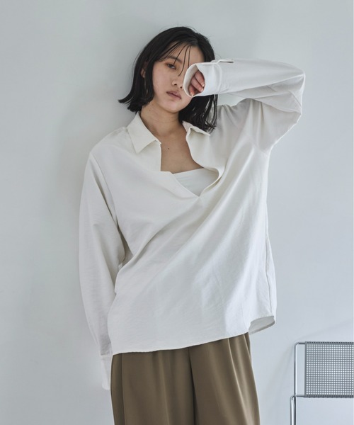 「feepur」 長袖シャツ MEDIUM ブラック レディース_画像8