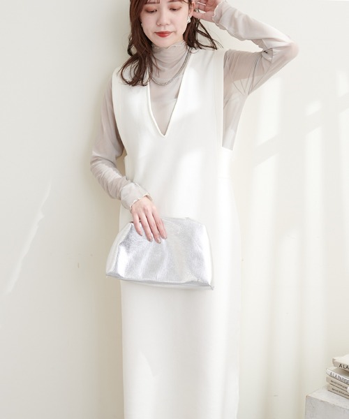 「natural couture」 サロペットスカート FREE ブラック レディース_画像4