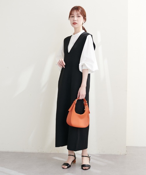 「natural couture」 サロペットスカート FREE ブラック レディース_画像6