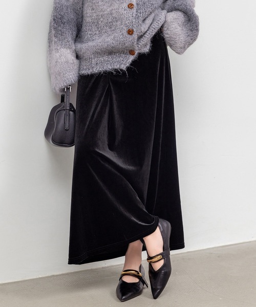 【レア！極美品】アルベロベロ　ニット　スカート クラッシュベロアスカート LE SOUK HOLIDAY｜クロスプラス公式通販サイト