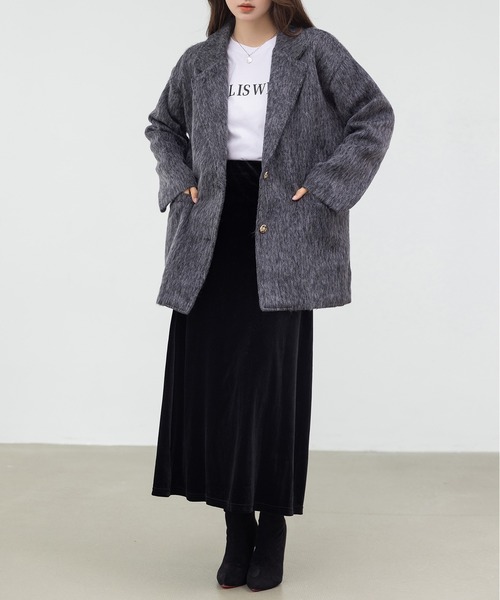 ♥aaa様♥ DAY CLOSET ロング スカート 「ロング丈/ゴム入り」艶やかな光沢で大人